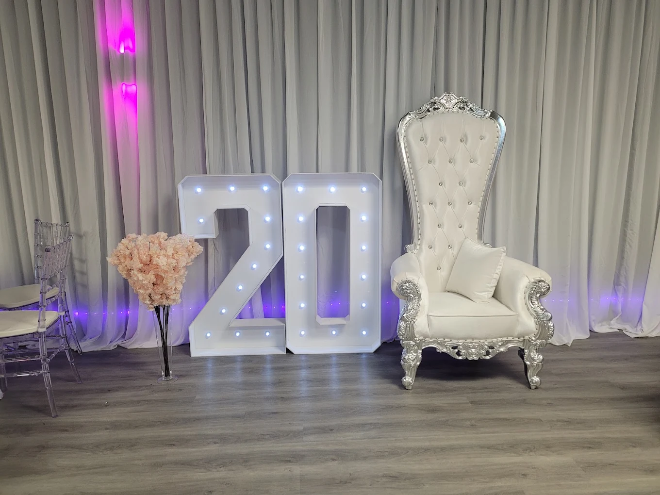 Elegant lounge setup for a private celebration