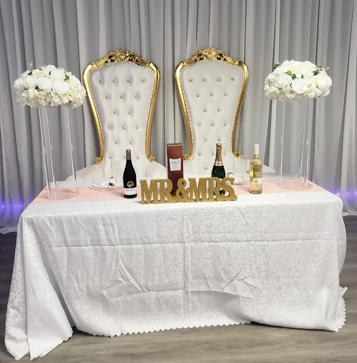 Sweetheart table set up for a wedding reception